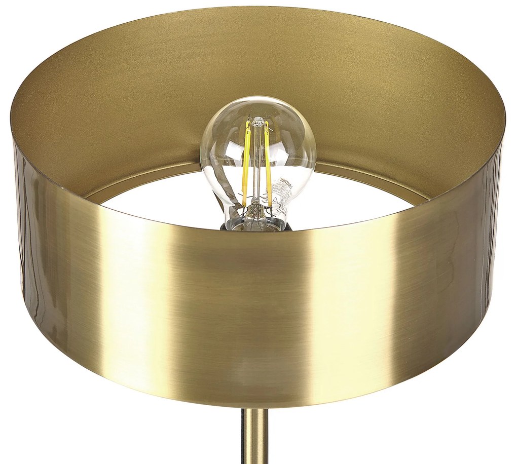 Candeeiro de mesa em metal dourado com entrada USB 47 cm ARIPO Beliani