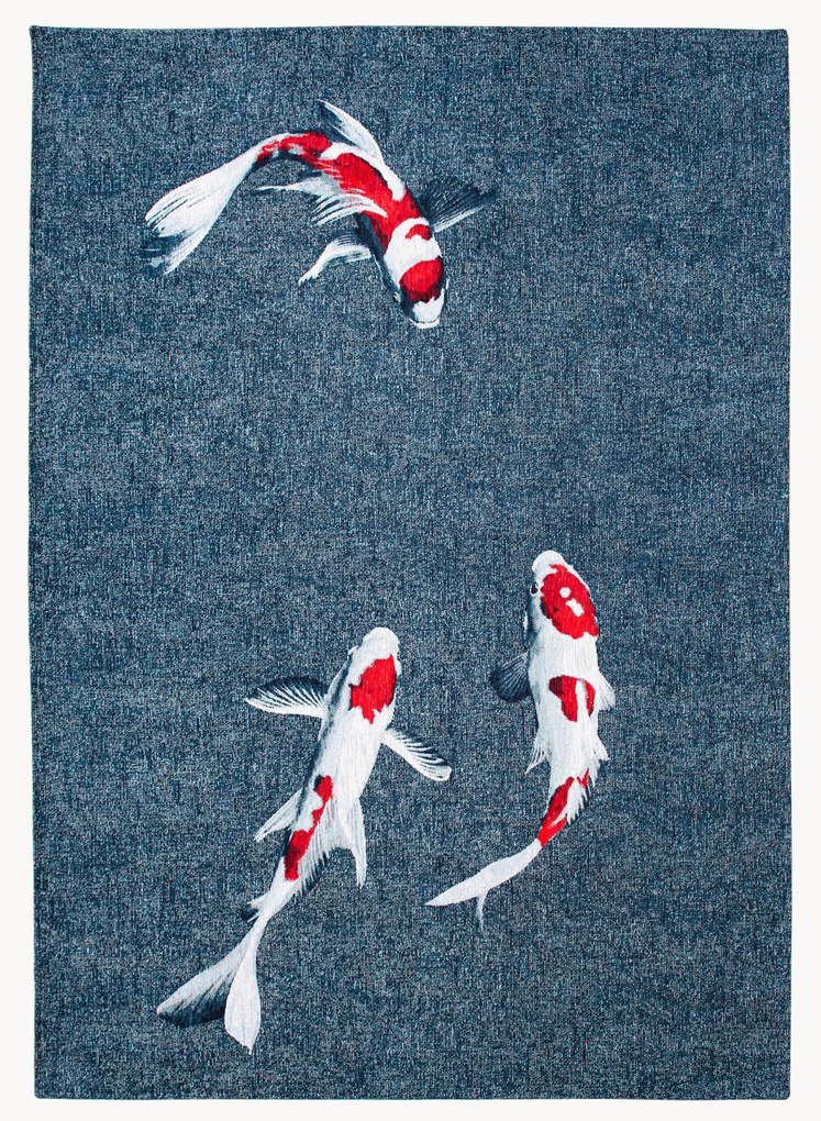 Tapete lavável em jacquard para interior e exterior Koi