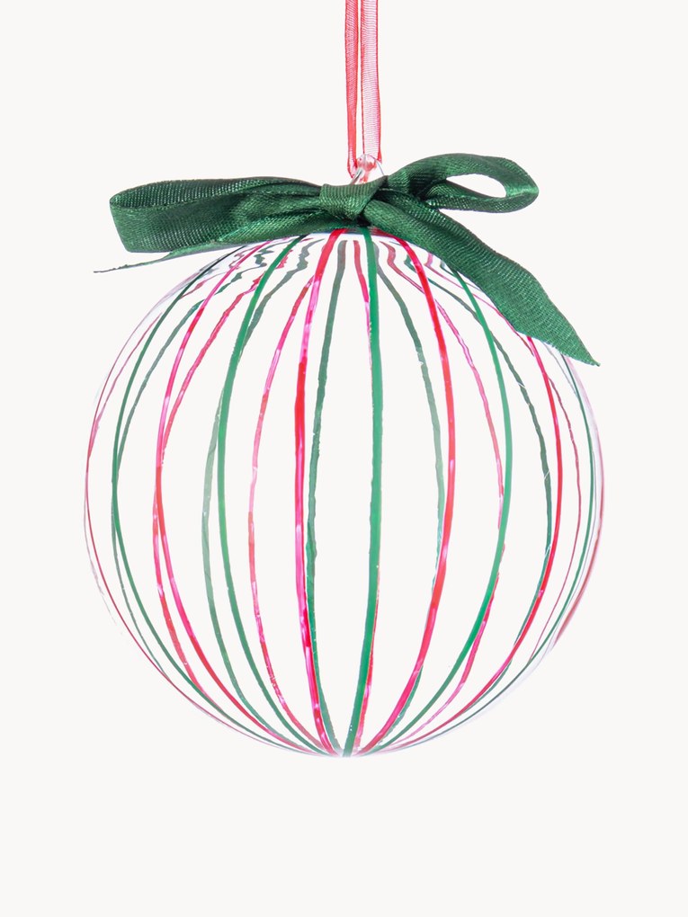 Christmas Balls Stripe Trans, Various Set Sizes