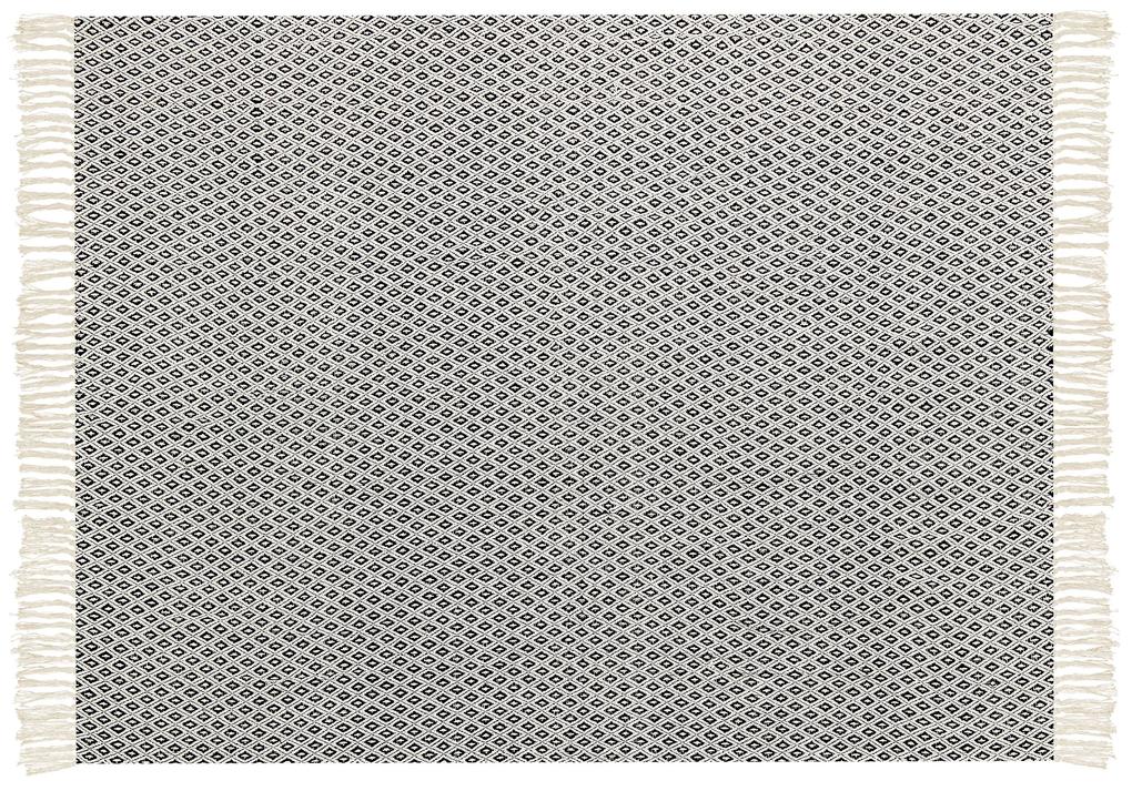 Manta em algodão preto e branco 125 x 150 cm CHYAMA Beliani