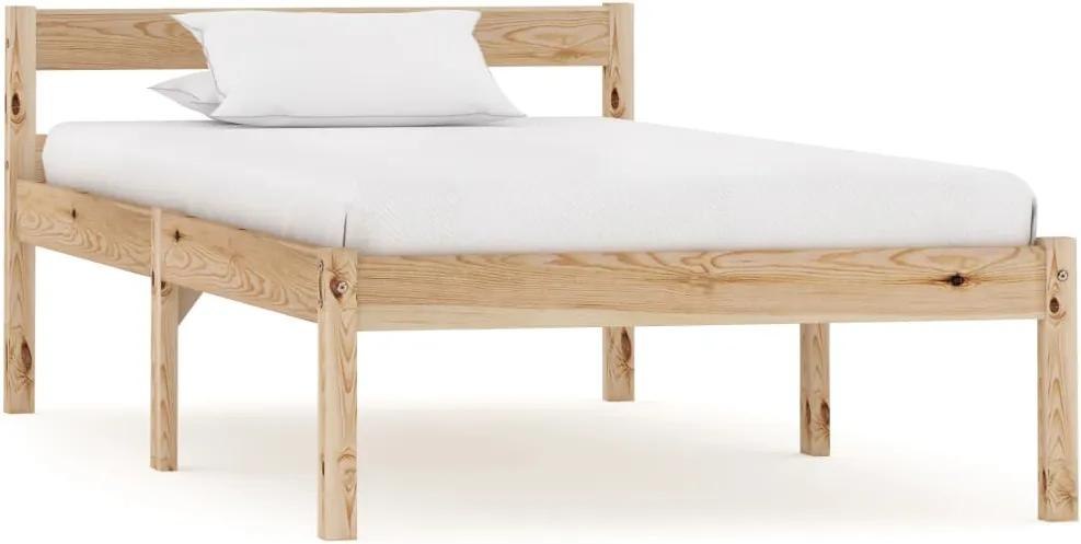 Estrutura de cama 90x200 cm madeira pinho maciço