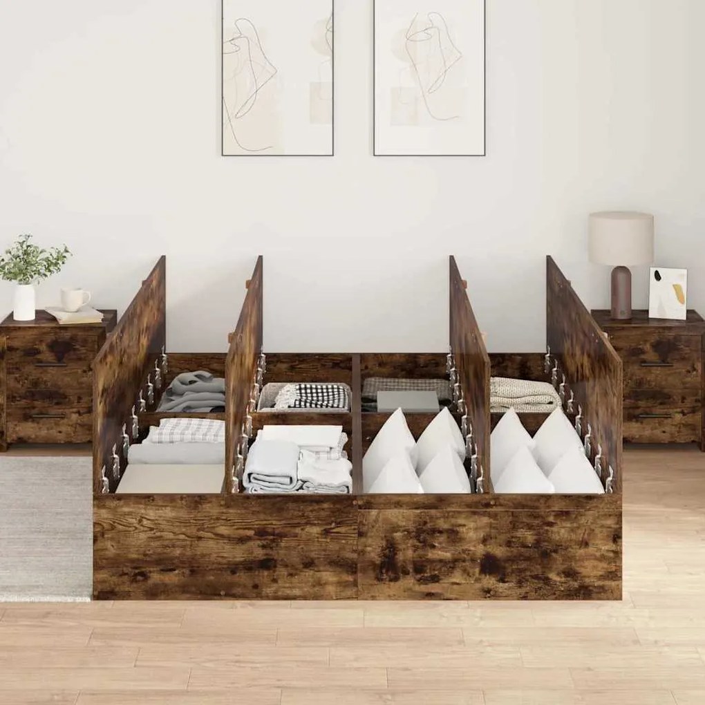 Estrado de Cama Carvalho Defumado 140 x 190 cm
