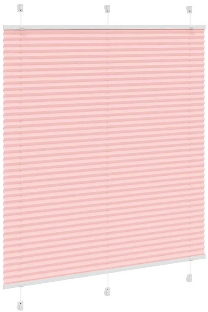 Rosa Plissada Cega 115x100 cm Largura Tecido 114,4cm Poliéster