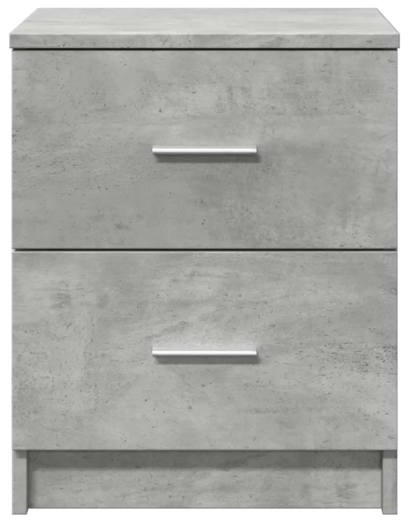 Mesa de cabeceira com 2 gavetas 40x36x50 cm cinzento cimento