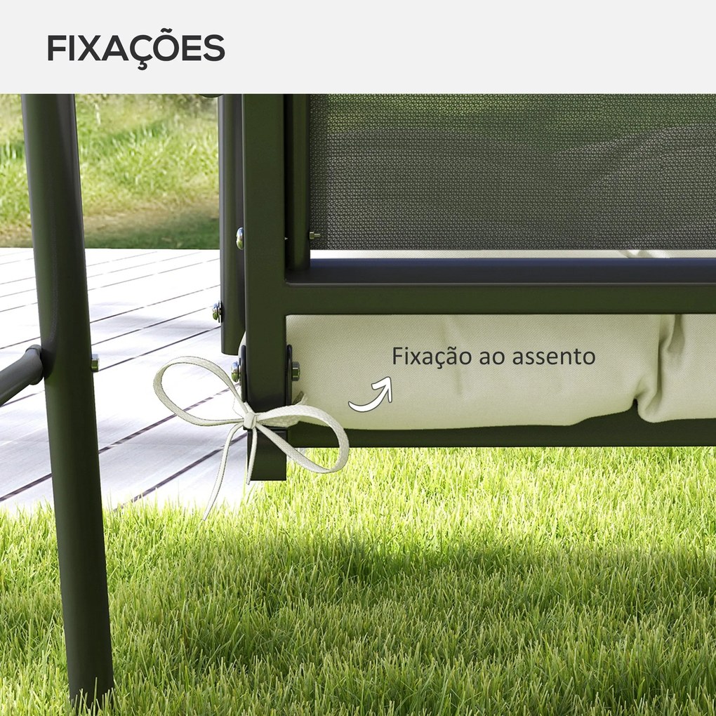 Outsunny Almofada para Banco 128x48x8 cm Almofada para Banco de Jardim