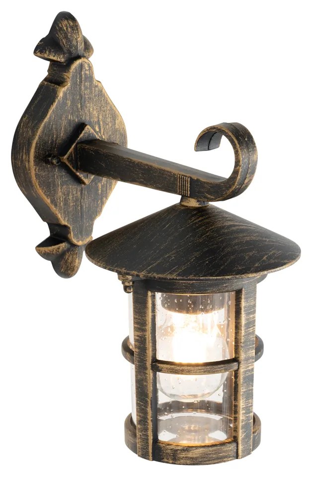 Candeeiro de parede exterior clássico dourado antigo IP44 - Herb