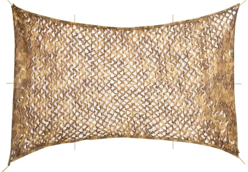 vidaXL Rede de camuflagem com saco de arrumação 724x515 cm areia