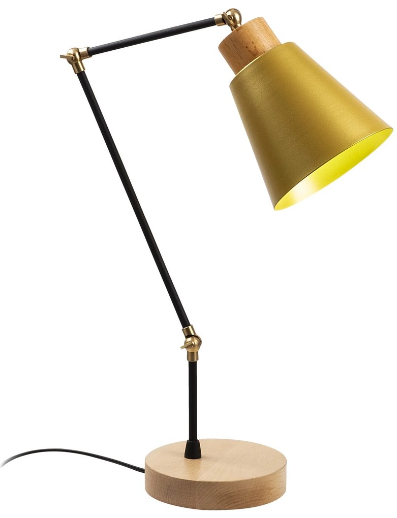 Candeeiro de Mesa Manavgat – Dourado – Diâmetro 14 cm, Altura 52 cm