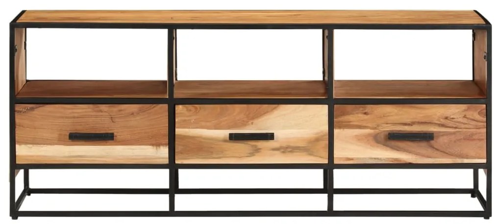Móvel de TV 110x30x45 cm madeira de acácia maciça