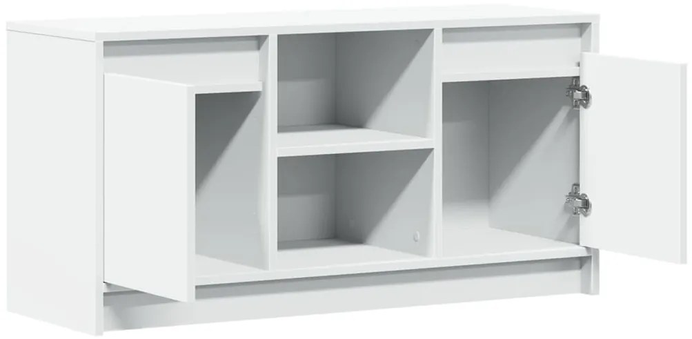 Móvel de TV com luzes LED derivados de madeira branco