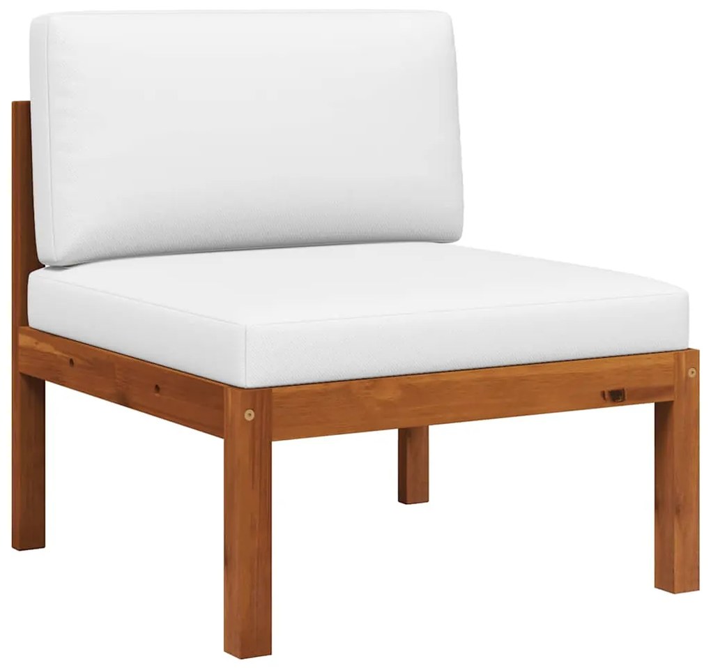 Conjunto de lounge de jardim vidaXL de 2 peças com almofadas de madeir