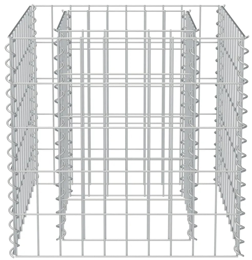 Canteiro elevado/cesto gabião 50x50x50 cm aço galvanizado