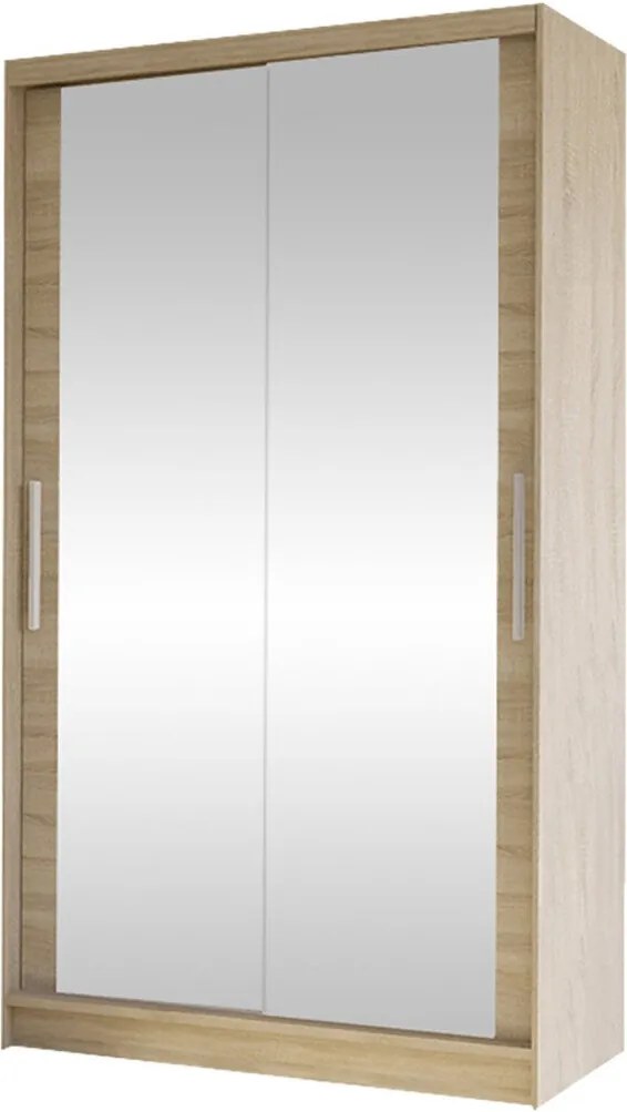 Roupeiro Closico Structor VII, Carvalho sonoma, 200x100x58cm, 96 kg, Portas para roupeiro: Deslizante, Número de prateleiras: 4, Número de prateleiras: 4