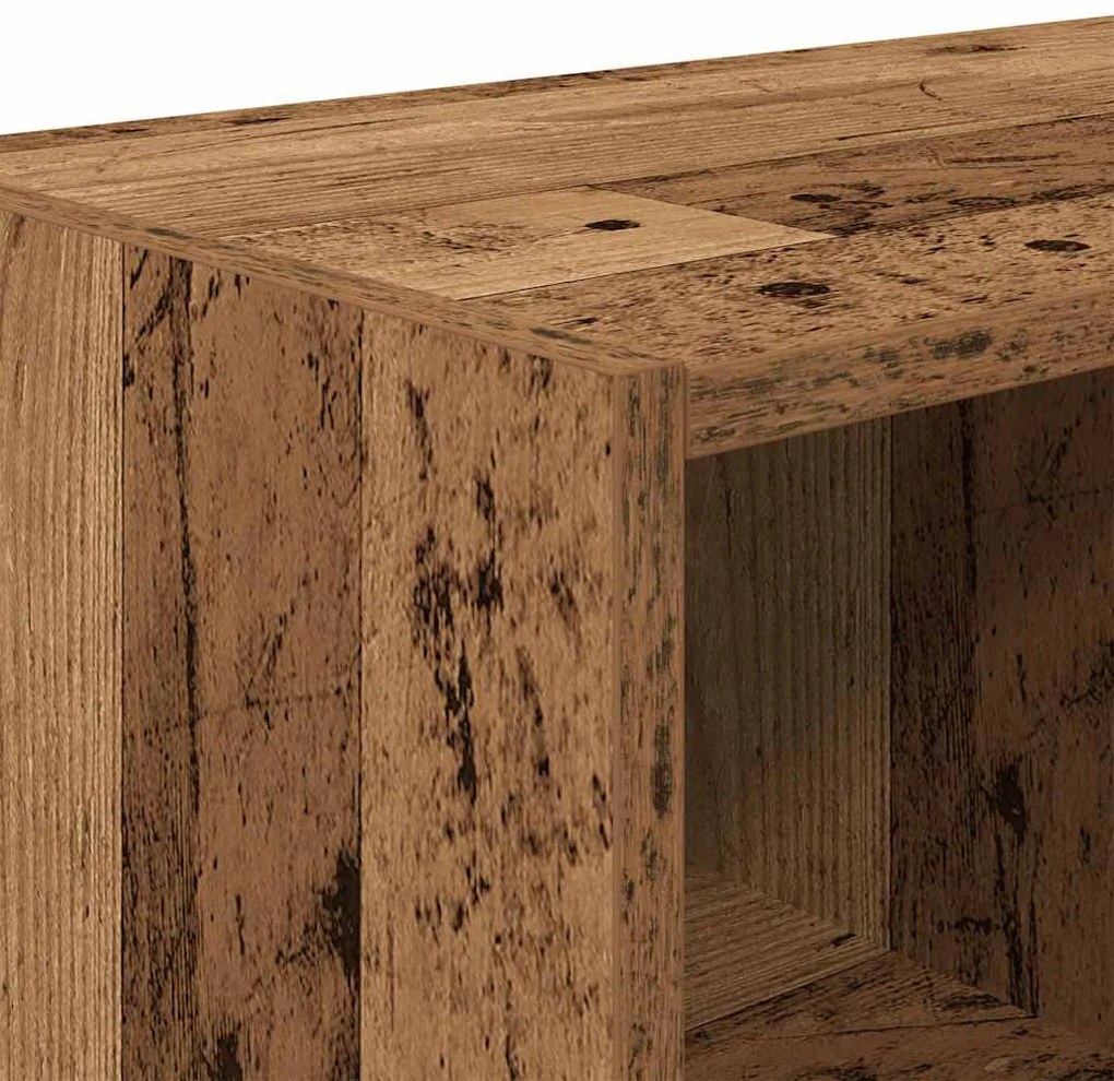 Sapateiras 2 pcs empilháveis 89,5x30x40 cm madeira velha