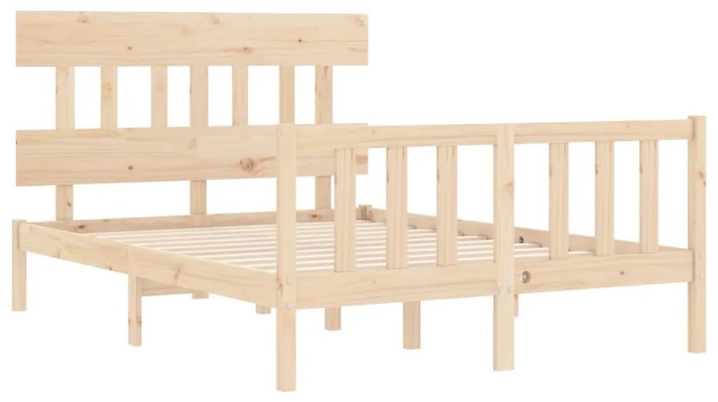 Cama sem colchão 140x200 cm madeira de pinho maciça