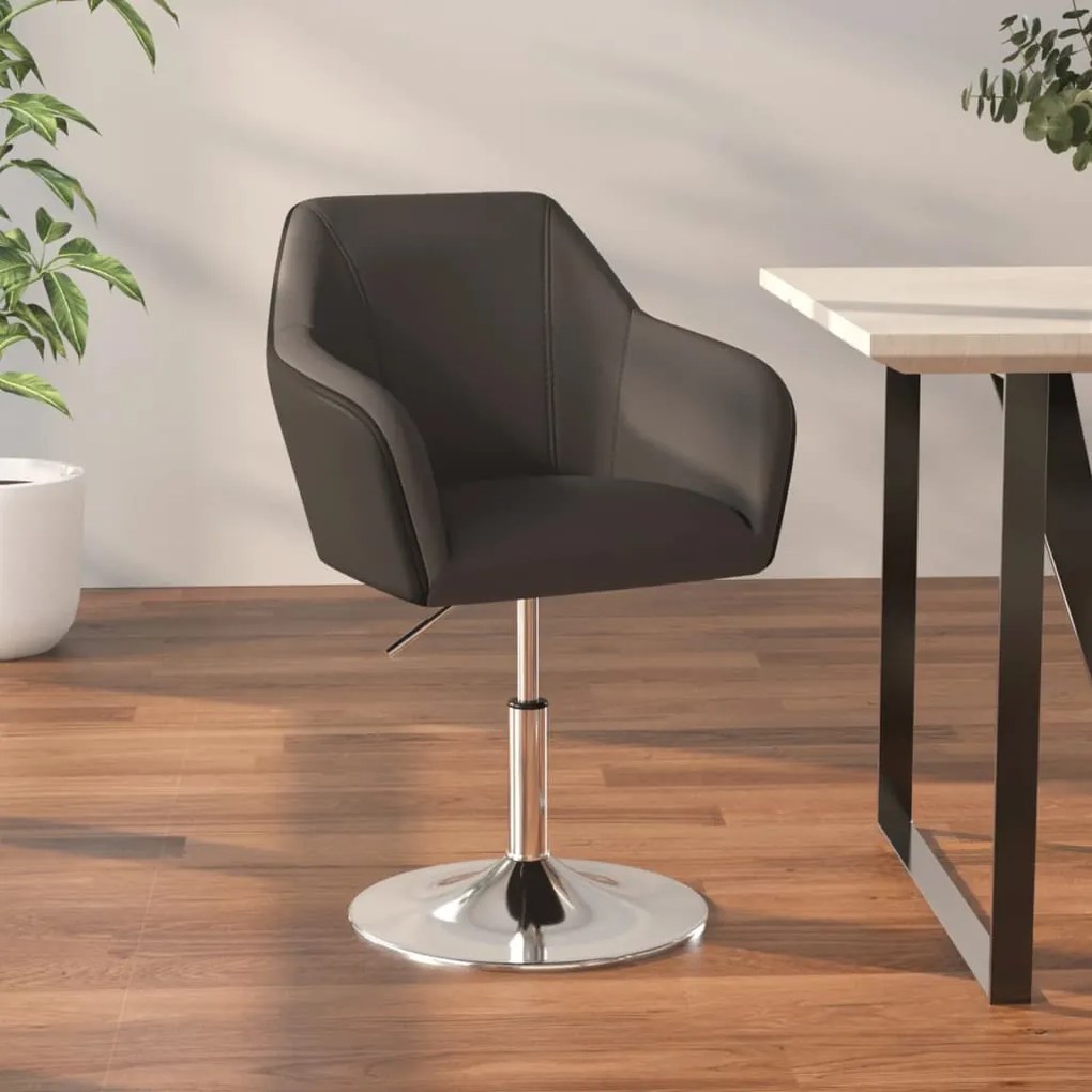 vidaXL Cadeira de jantar couro artificial cinzento