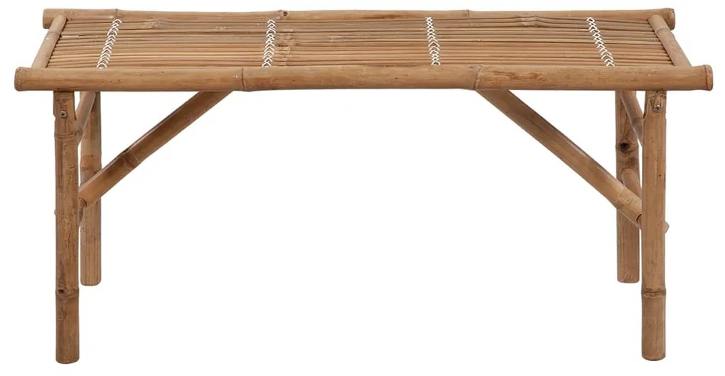 Banco de jardim dobrável com almofadão 118 cm bambu