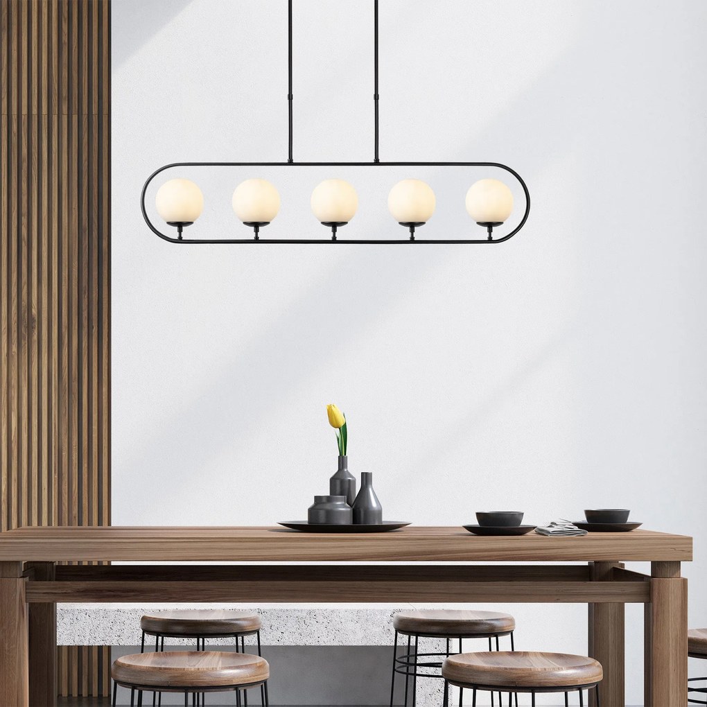 Chandelier Jewel – Preto – 122 x 15 cm