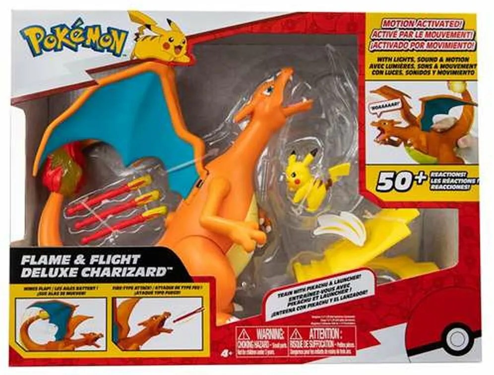 Playset Pokémon Deluxe Charizard vs Pikachu 5 Peças