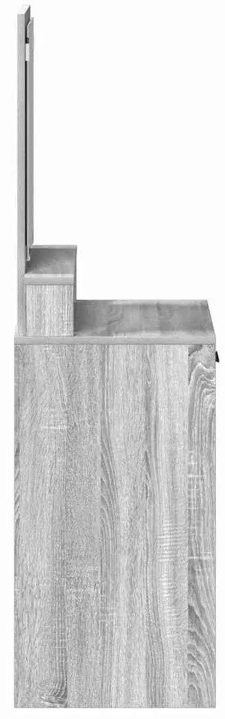 Mesa de Maquilhagem vidaXL com Gavetas Cinzento Sonoma 50x41x140 cm