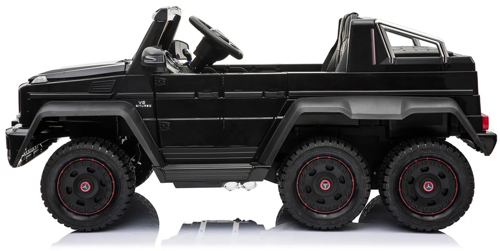 Carro elétrico para Crianças Mercedes-Benz G63 6X6, tela LCD, retroiluminação, 2,4 Ghz, 12V14AH, bateria removível, MOTOR 4 X, controle remoto, assent