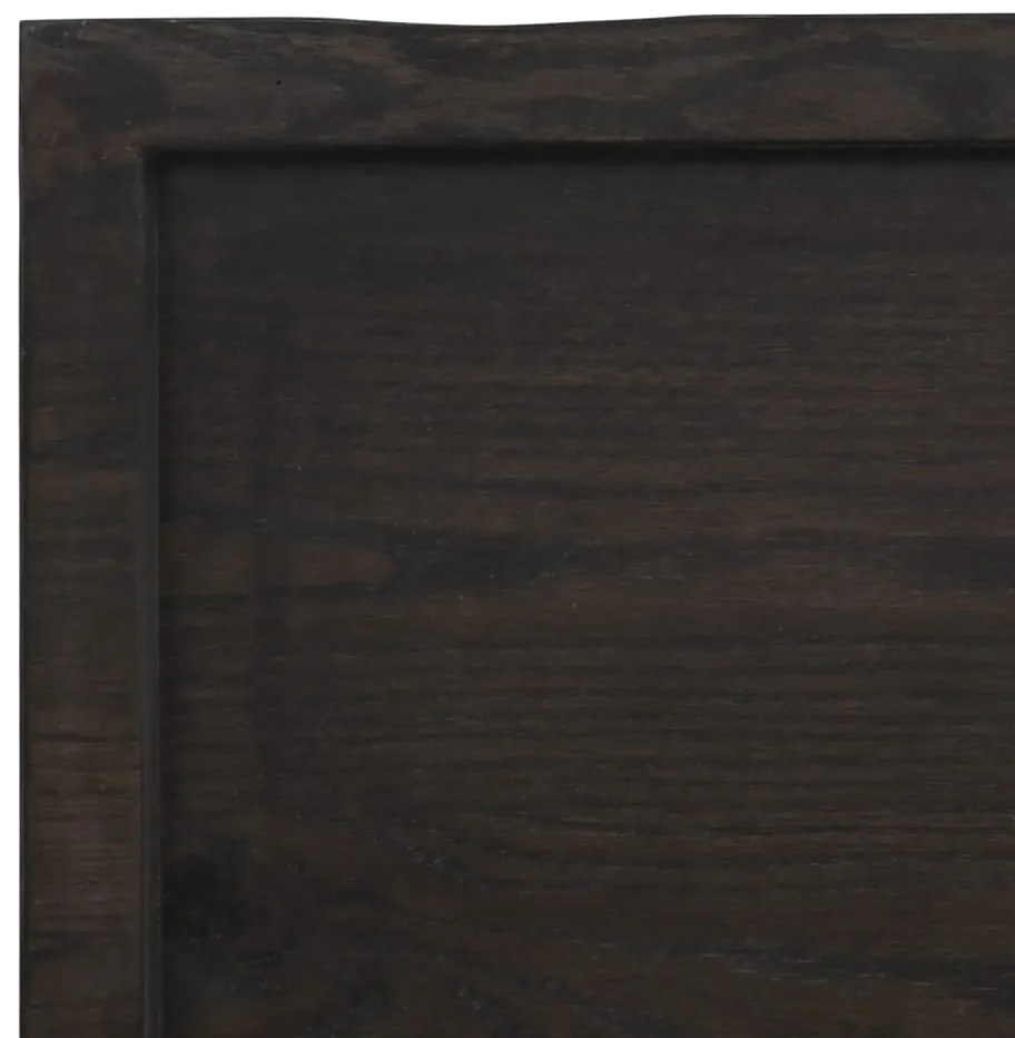 Tampo de mesa 160x60x(2-4) cm carvalho tratado castanho-escuro