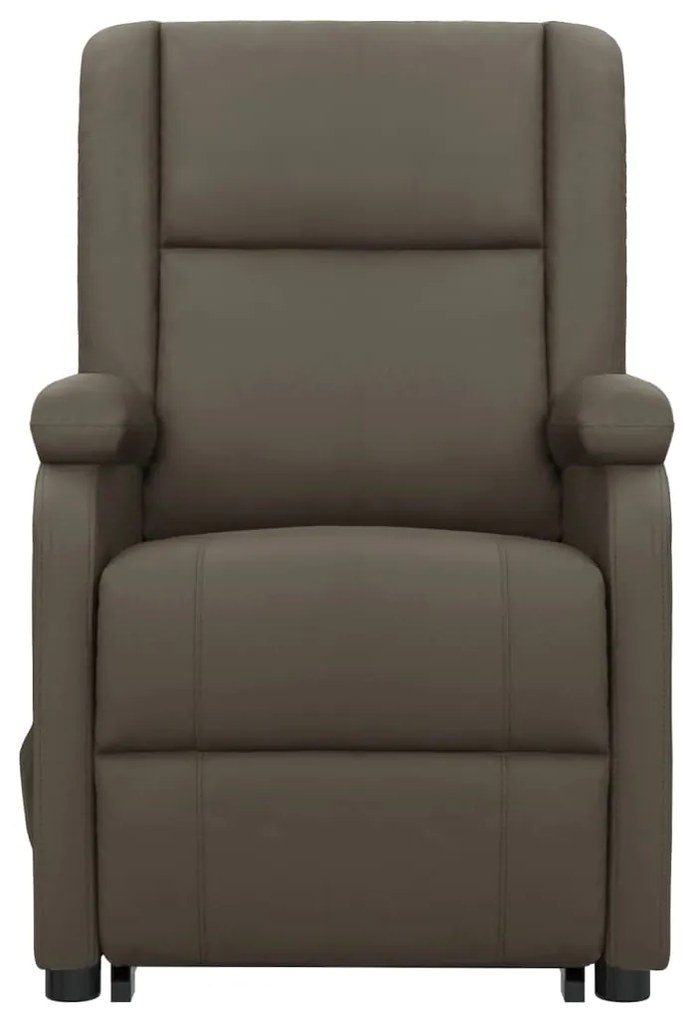 Poltrona de massagens elevatória couro artificial cinzento