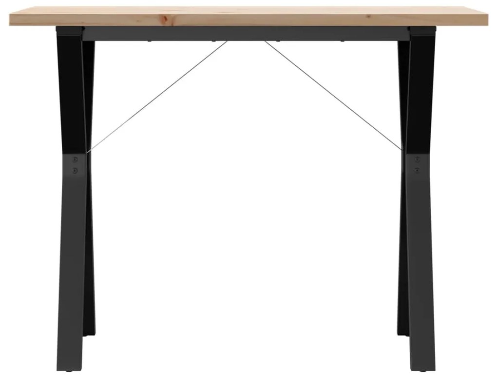 Mesa de jantar estrutura em Y 100x50x75,5cm pinho/aço