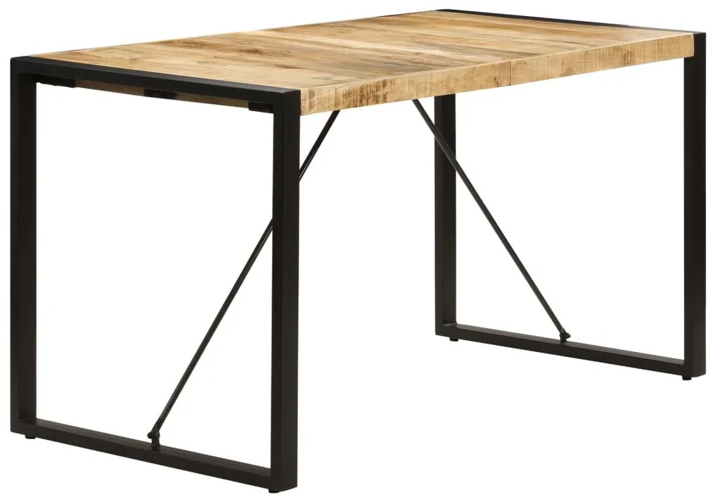 Mesa de jantar 140x70x75 cm madeira de mangueira maciça
