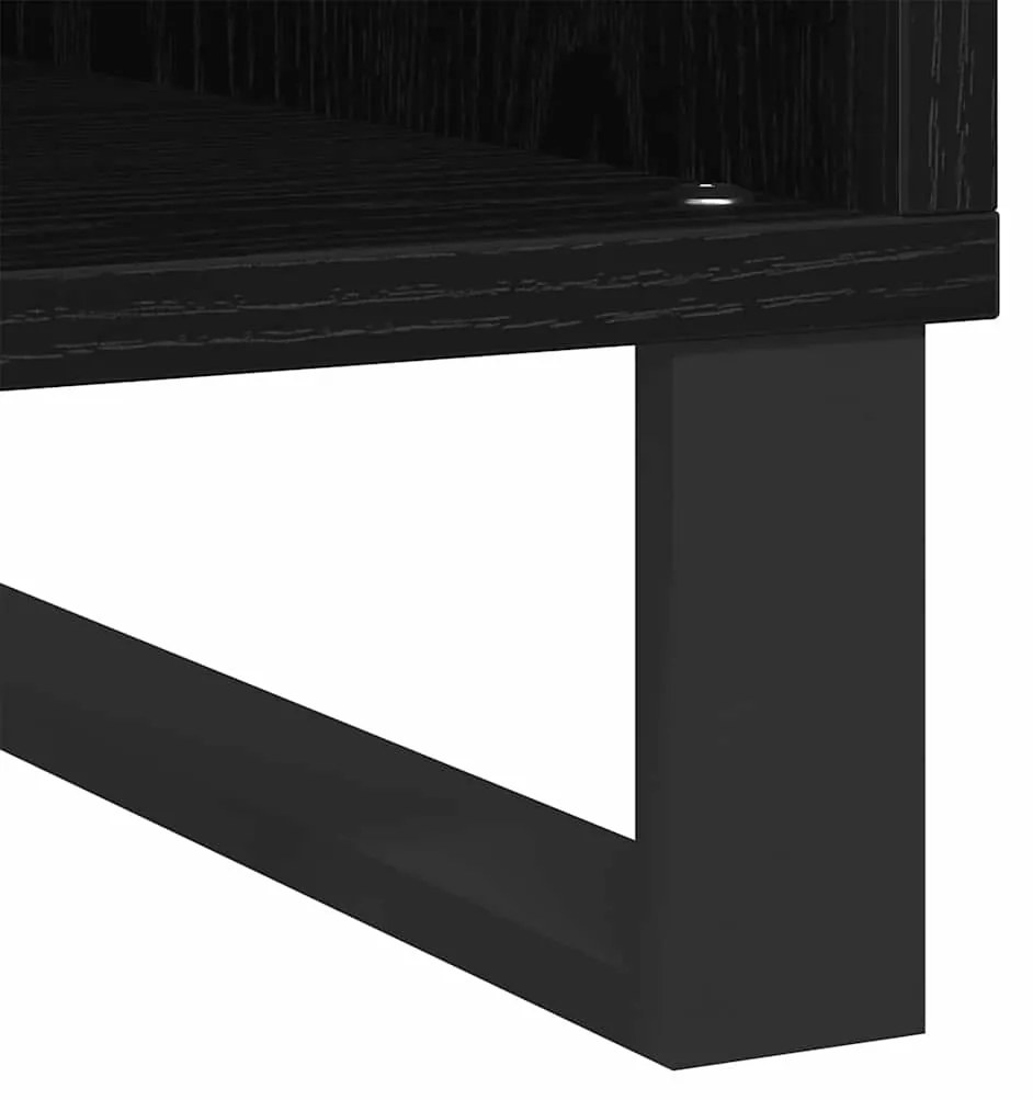 Armário de Gravação vidaXL Preto Carvalho 100x38x48 cm Madeira Projeta