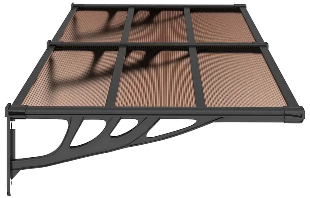 Toldo de porta 199x90 cm policarbonato preto