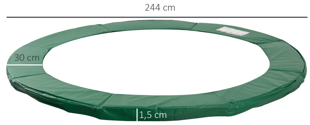 Cobertura de Proteção Ø244 cm de Borda de Trampolim Espuma de Proteção