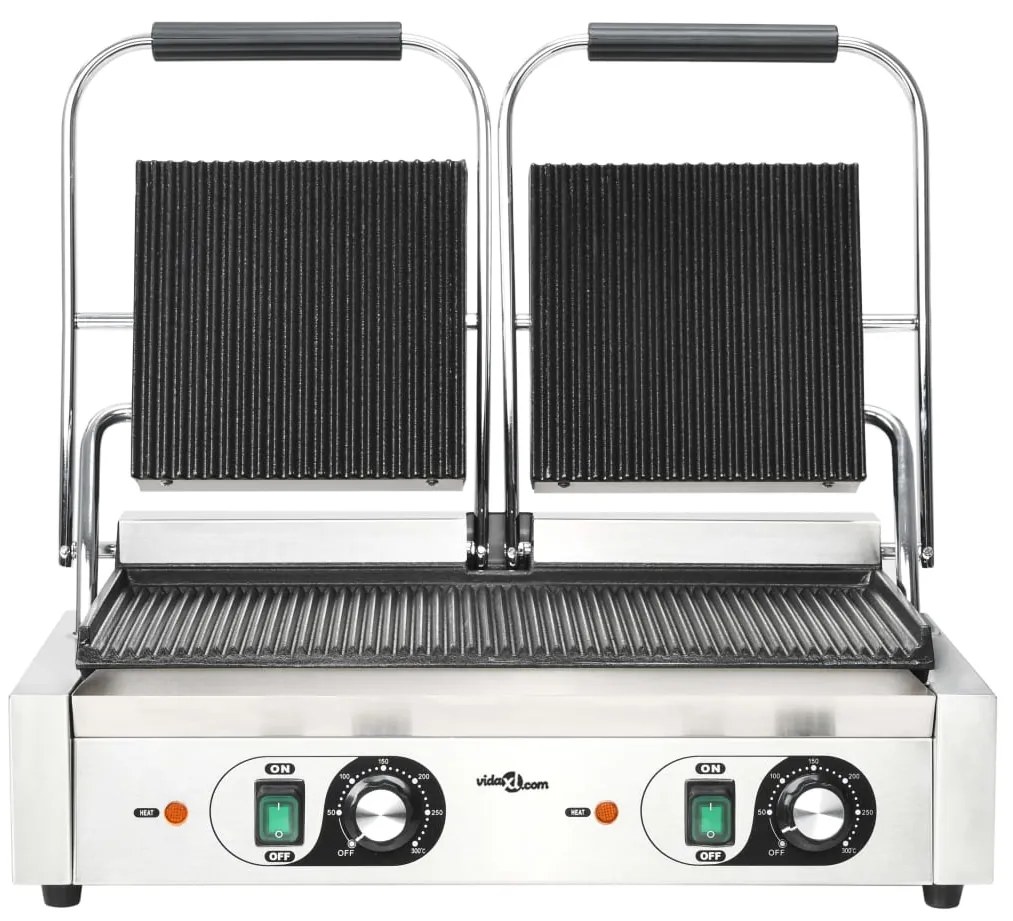 Grelhador sanduicheira Panini dupla 3600 W 57x30,5x20 cm