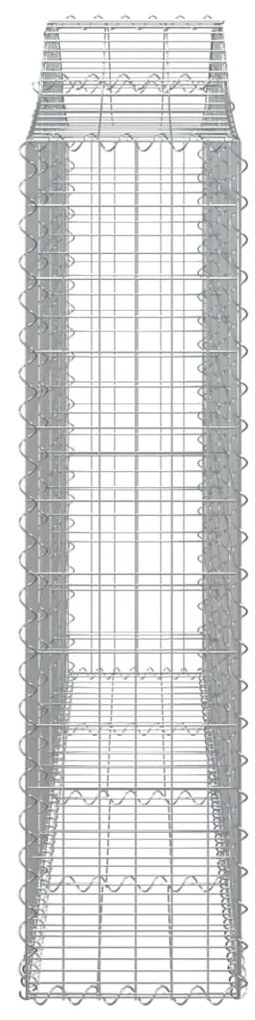 Cestos gabião arqueados 9pcs 200x30x120/140cm ferro galvanizado