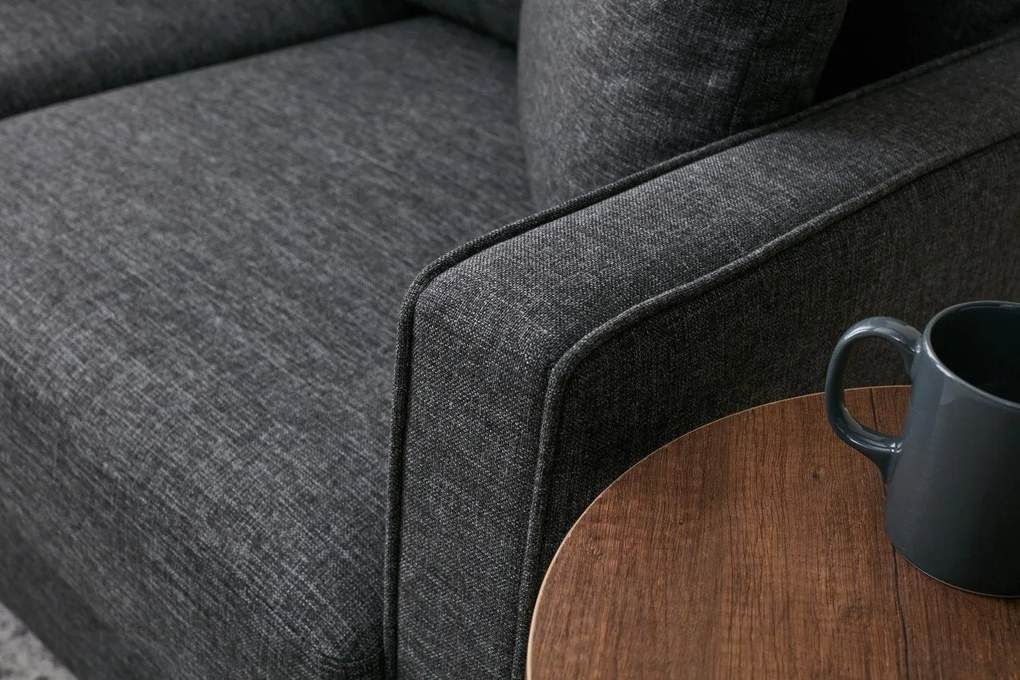 Sofá de 2 Lugares Eva – Antracite – 155x82x90 cm