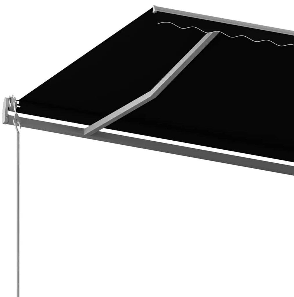 Toldo retrátil automático com postes 6x3 m antracite