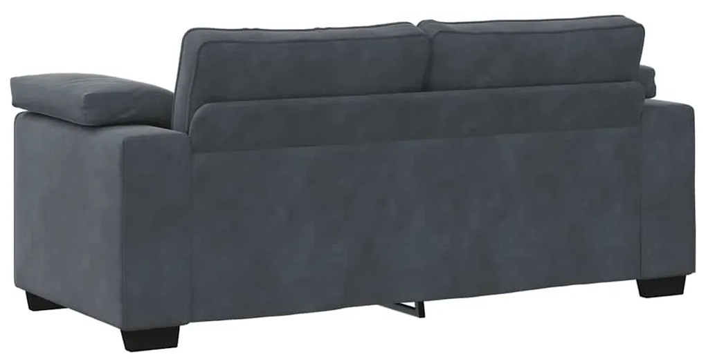 Sofá-luvas 140 cm veludo cinzento-escuro