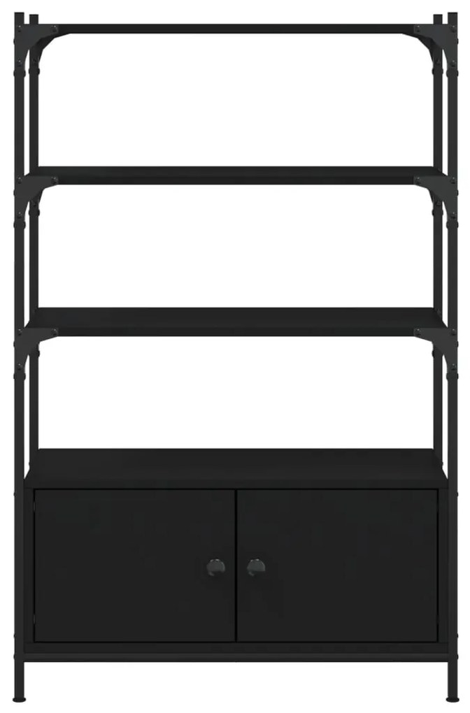 Estante c/ 3 prateleiras 70x30x109,5 cm derivados madeira preto