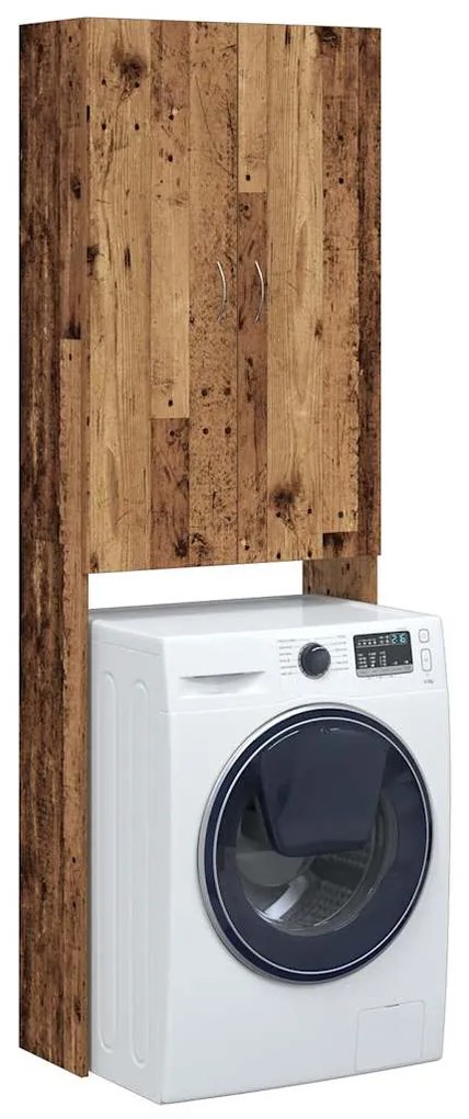 vidaXL Armário máquina de lavar roupa 64x25,5x190 cm madeira velha
