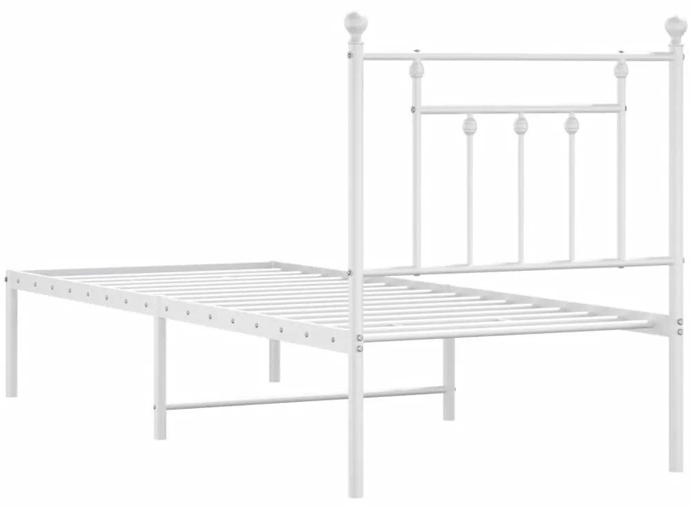 Estrutura de cama sem colchão com cabeceira 75x190 cm branco