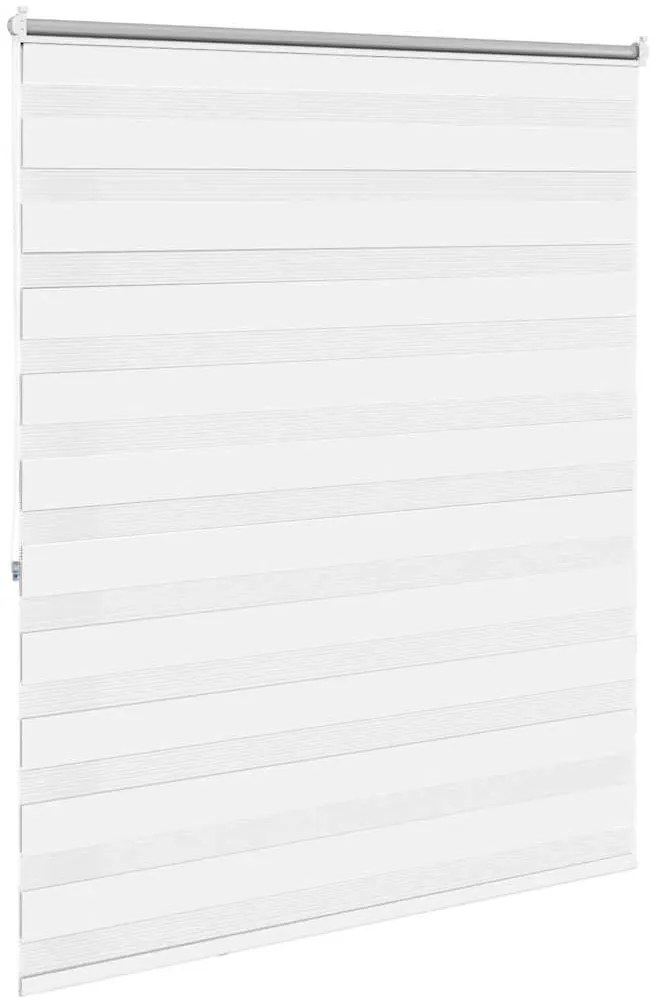 Estore de rolo 120 x 175 cm, linhas de zebra / Branca