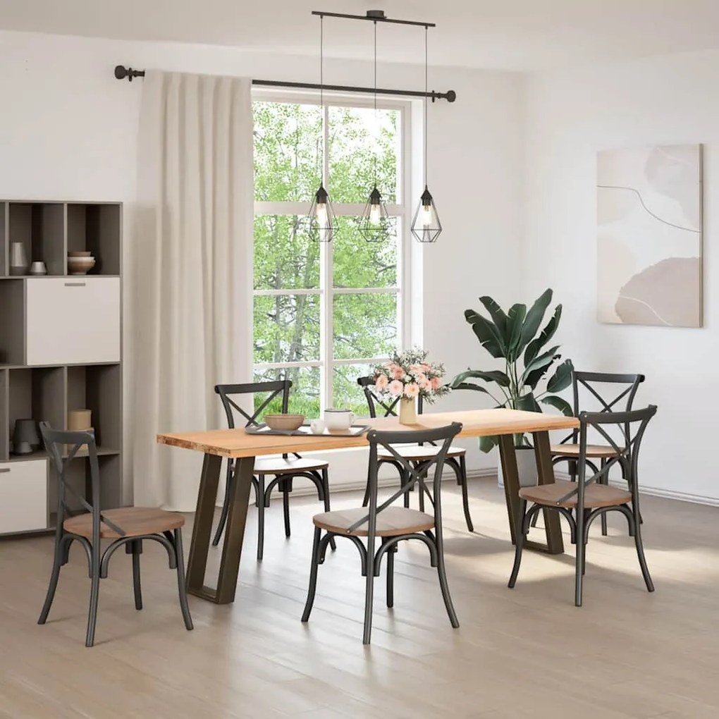 Pés de mesa de console em forma de U, 2 peças, aço natural, 38 x (72-7