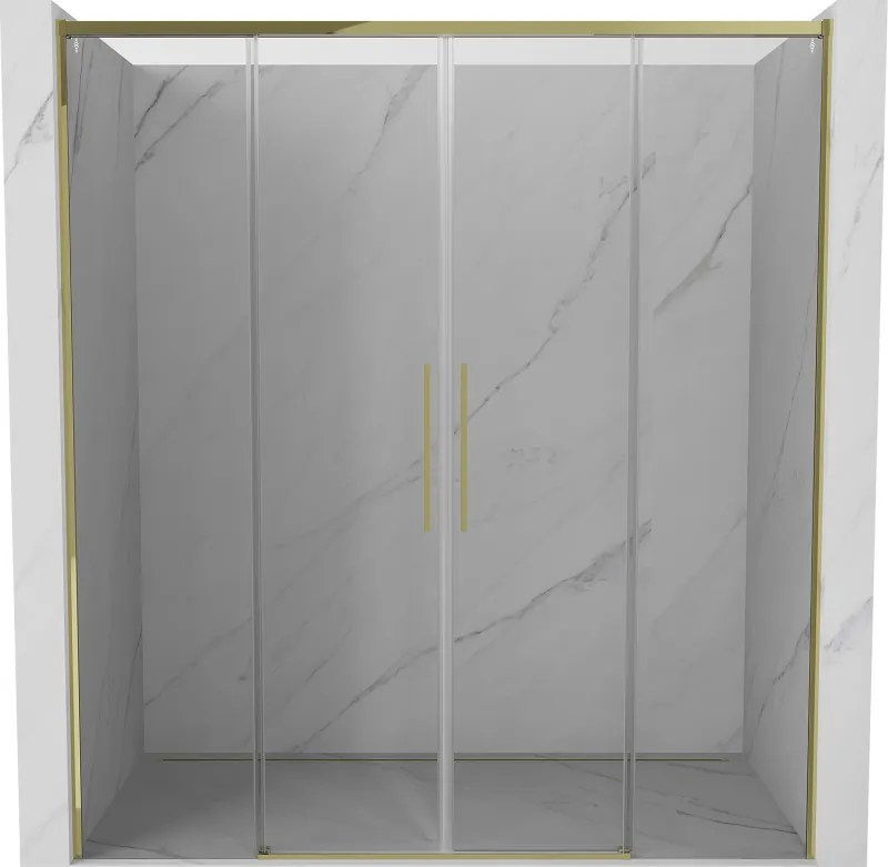 Mexen Rox Duo portas de duche de correr 170 cm, transparentes, douradas - 8C2-170-002-50-00