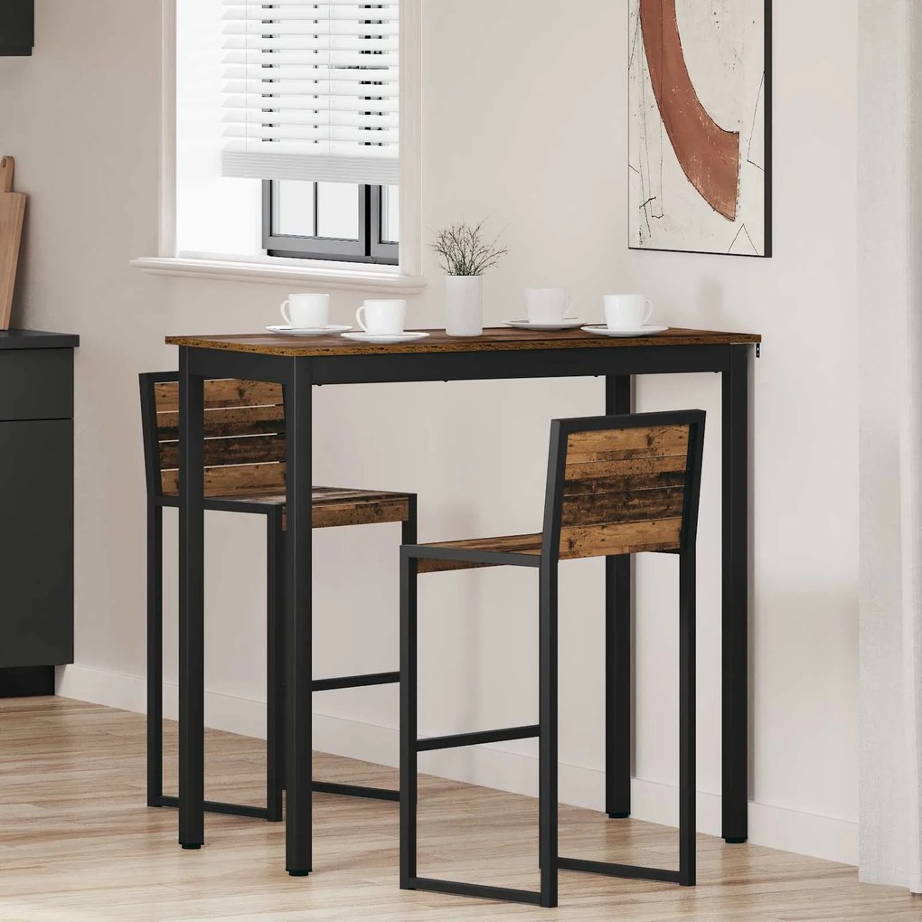 vidaXL Mesas de jantar Madeira processada