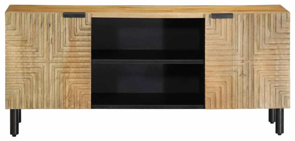 Móvel de TV castanho 105x33x46 cm madeira de mangueira maciça