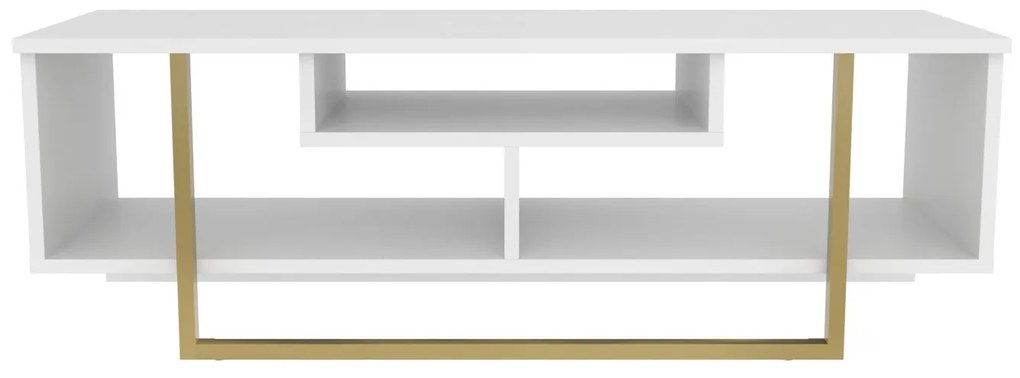 Móvel TV Asal – Dourado e Branco – 120x35,2x40,2 cm