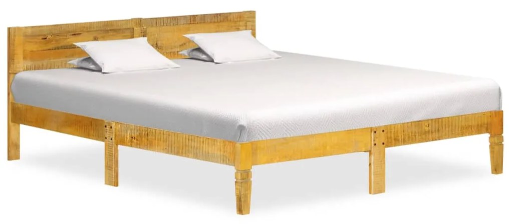 vidaXL Estrutura de cama em madeira de mangueira maciça 180 cm
