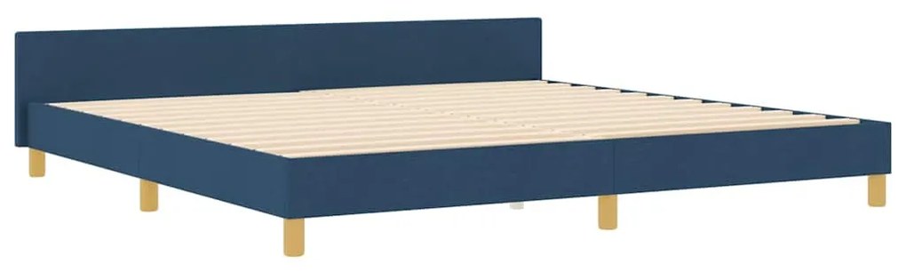 Cama vidaXL Azul 200x200 cm Tecido