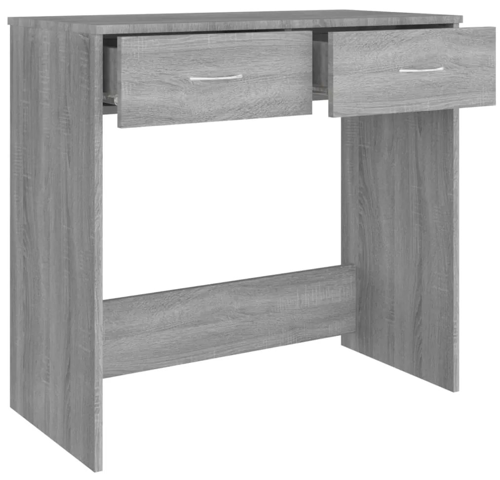 Secretária 80x40x75 cm derivados de madeira cor cinzento sonoma