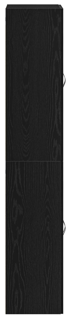 Armários em carvalho preto com 2 peças, medindo 69,5x34x180 cm, feito